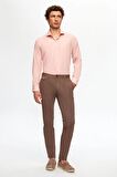 D'S Damat Slim Fit Gül Kurusu İtalyan Yaka Gömlek 2HF02ORT5185