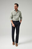 Ds Damat Slim Fit Lacivert Armürlü Yandan Cepli Pamuklu Chino Pantolon 7HCC3ORT10001 7HCC3ORT10001