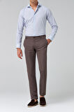 Ds Damat Slim Fit Gri Armürlü Yandan Cepli Pamuklu Chino Pantolon 7HCC3ORT10001 7HCC3ORT10001