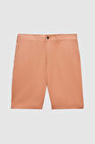 Ds Damat Slim Fit Camel Yandan Cepli Pamuklu Chino Şort