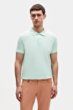 Regular Fit Mint %100 Pamuklu Uzun Ömürlü Kıvrılmaz Polo Yaka Nakışlı T-Shirt 4HC14ORT51000