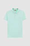 Regular Fit Mint %100 Pamuklu Uzun Ömürlü Kıvrılmaz Polo Yaka Nakışlı T-Shirt 4HC14ORT51000