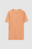 Ds Damat Slim Fit Tarçın Bisiklet Yaka %100 Pamuklu Nefes Alabilen T-Shirt 4HC141996753M