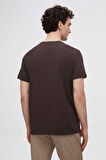 Ds Damat Slim Fit Kahverengi Bisiklet Yaka %100 Pamuklu Nefes Alabilen T-Shirt 4HC141996753M