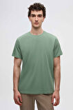 Ds Damat Slim Fit Yeşil Bisiklet Yaka %100 Pamuklu Nefes Alabilen T-Shirt 4HC141996753M