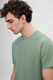 Ds Damat Slim Fit Yeşil Bisiklet Yaka %100 Pamuklu Nefes Alabilen T-Shirt 4HC141996753M