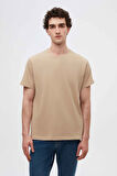 Ds Damat Slim Fit Bej Bisiklet Yaka %100 Pamuklu Nefes Alabilen T-Shirt 4HC141996753M