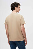 Ds Damat Slim Fit Bej Bisiklet Yaka %100 Pamuklu Nefes Alabilen T-Shirt 4HC141996753M