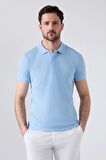 Ds Damat Regular Fit Açık Mavi/Kiremit/Açık Yeşil Pike Dokulu %100 Pamuk Polo Yaka T-Shirt