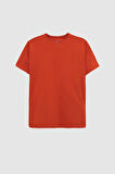 Ds Damat Slim Fit Kiremit Bisiklet Yaka %100 Pamuklu Nefes Alabilen T-Shirt