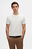 Ds Damat Slim Fit Ekru Bisiklet Yaka %100 Pamuklu Nefes Alabilen T-Shirt