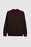 Ds Damat Regular Fit Kahverengi Pamuk Karışımlı Yarım Balıkçı Triko Kazak 5HF06ORT16275