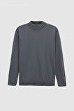 Ds Damat Regular Fit Okyanus Mavisi Pamuk Karışımlı Yarım Balıkçı Triko Kazak 5HF06ORT16275