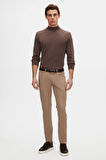 D'S Damat Ds Damat Regular Fit Vizon Pamuk Karışımlı Yarım Balıkçı Triko Kazak 5HF06ORT16275