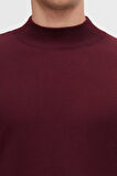 Ds Damat Regular Fit Bordo Pamuk Karışımlı Yarım Balıkçı Triko Kazak