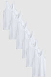 Twn Beyaz Standart Fit Nefes Alabilen Teri Emen %100 Pamuklu 6'Lı Atlet 1HC12ORTATL06