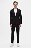 Twn Slim Fit Siyah Fitilli Örme Takim Elbise