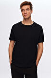 Ds Damat Comfort Siyah 3'Lü Bol Kesim %100 Pamuk T-Shirt 6HC14ORTBN036