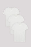 Ds Damat Slim Fit Beyaz 3'lü T-Shirt 4HC14ORTBN533