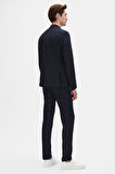 Ds Damat Regular Fit Lacivert Çizgili Kruvaze Takim Elbise 4HF05ORT01588