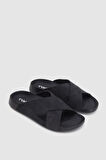 Twn Siyah Çapraz Bant Terlik