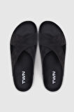 Twn Siyah Çapraz Bant Terlik