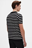 Ds Damat Slim Fit Siyah Rayon Polo Yaka Fermuarlı Triko T-Shirt 4HF06ORT10002