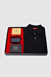 Ds Damat Siyah T-Shirt Cüzdan Parfüm Bileklik Hediye Seti