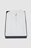 Ds Damat Slim Fit Ekru Yarım Fermuarlı Triko Kazak