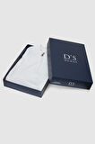 Ds Damat Slim Fit Ekru Yarım Fermuarlı Triko Kazak