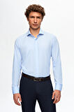 D'S Damat Ds Damat Slim Fit Kahverengi Italyan Yaka Dar Kesim Klasik Kravatlık  Uzun Kollu Kolay Ütülenebilir Nefes Alan 2'li Gömlek 2HF02ORTBN86
