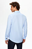 D'S Damat Ds Damat Slim Fit Kahverengi Italyan Yaka Dar Kesim Klasik Kravatlık  Uzun Kollu Kolay Ütülenebilir Nefes Alan 2'li Gömlek 2HF02ORTBN86