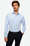 D'S Damat Ds Damat Slim Fit Bej Italyan Yaka Dar Kesim Klasik Kravatlık  Uzun Kollu Kolay Ütülenebilir Nefes Alan 2'li Gömlek 2HF02ORTBN86