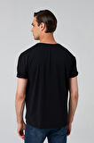 Ds Damat Relaxed Fit Siyah %100 Pamuk T-Shirt