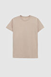 Ds Damat Relaxed Fit Bej %100 Pamuk T-Shirt
