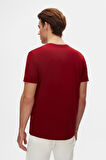 Ds Damat Relaxed Fit Bordo %100 Pamuk T-Shirt