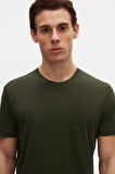 Ds Damat Relaxed Fit Haki %100 Pamuk T-Shirt