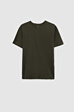 Ds Damat Relaxed Fit Haki %100 Pamuk T-Shirt