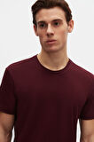 Ds Damat Relaxed Fit Mürdüm %100 Pamuk T-Shirt