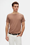 Ds Damat Slim Fit Kahve/Vizon/Ekru 3'Lü T-Shirt
