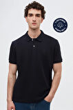 Ds Damat Slim Fit Lacivert Kutulu Polo Yaka T-Shirt 4HC14ORTKPLO1