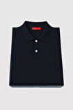Ds Damat Slim Fit Lacivert Kutulu Polo Yaka T-Shirt 4HC14ORTKPLO1