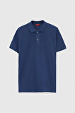 Ds Damat Slim Fit Indigo Kutulu Polo Yaka T-Shirt 4HC14ORTKPLO1