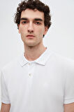 Ds Damat Slim Fit Beyaz Kutulu Polo Yaka T-Shirt 4HC14ORTKPLO1