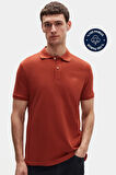 Ds Damat Slim Fit Kiremit Kutulu Polo Yaka T-Shirt