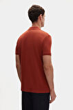 Ds Damat Slim Fit Kiremit Kutulu Polo Yaka T-Shirt