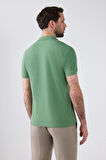 Ds Damat Slim Fit Yeşil Kutulu Polo Yaka T-Shirt