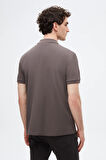 Ds Damat Slim Fit Antrasit Kutulu Polo Yaka T-Shirt