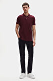 Ds Damat Slim Fit Mürdüm Kutulu Polo Yaka T-Shirt