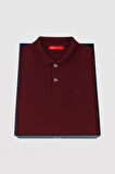 Ds Damat Slim Fit Mürdüm Kutulu Polo Yaka T-Shirt